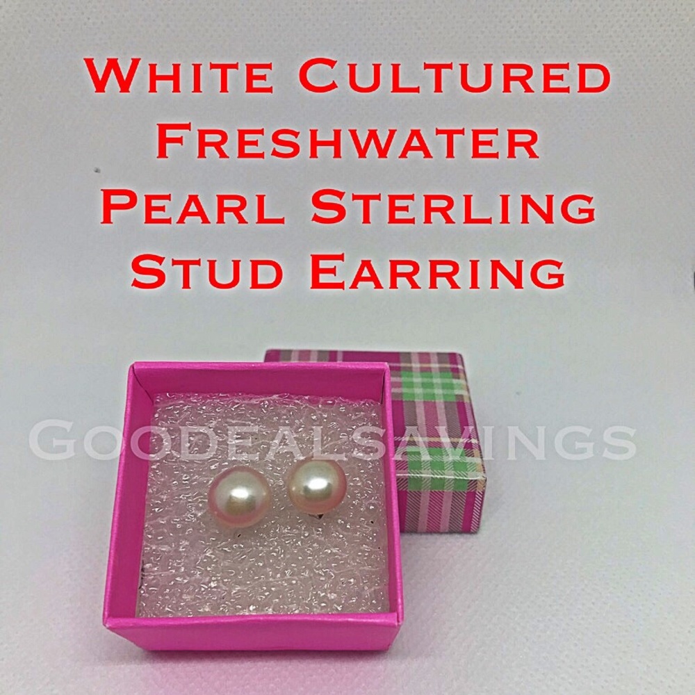 White Cultured Freshwater Pearl sterling silver